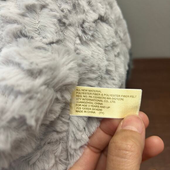 Mother's Day Large Gray and Blue Puppy Plush with Built-In Photo Frame, 13 in - Picture 6 of 6